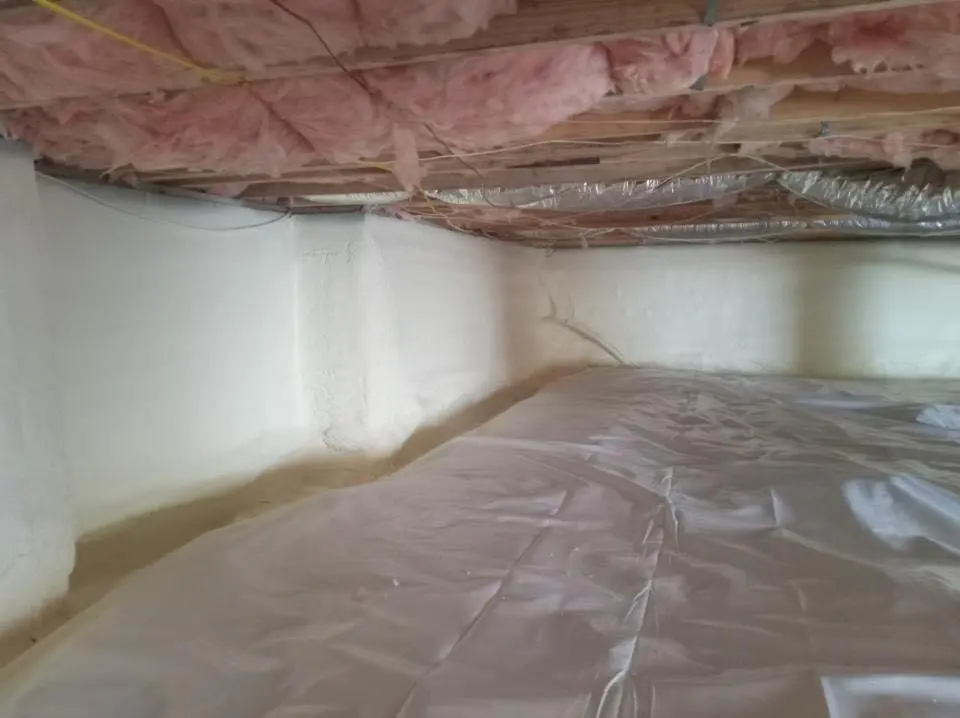 Crawl space encapsulation with closed-cell spray foam for Attic Insulation in Lugoff