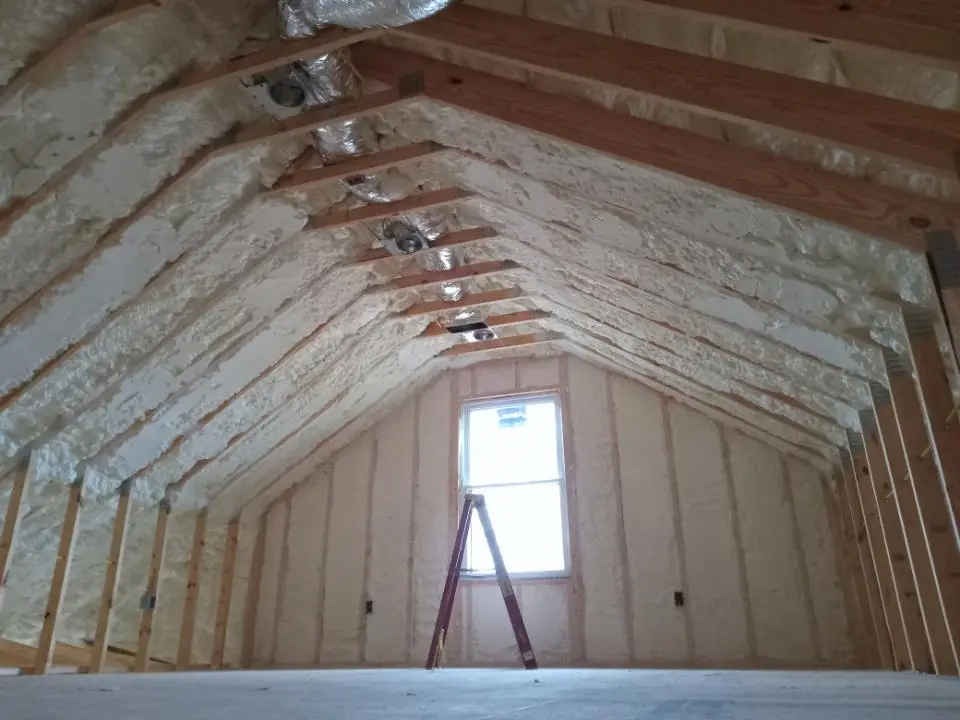 Spray foam roofing application for Crawl Space Insulation project in Lugoff